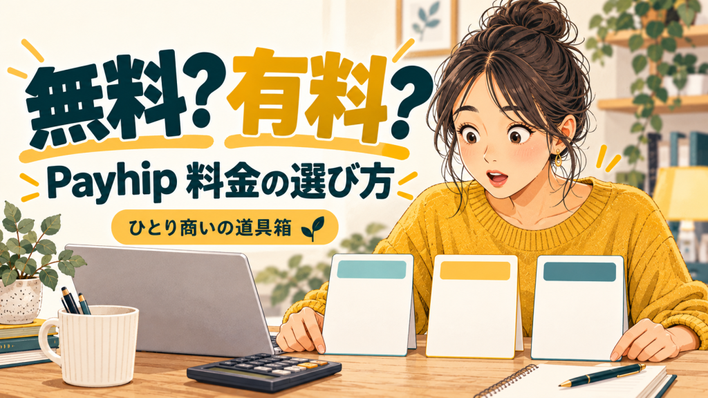 Payhipの料金はどれを選ぶ？無料プランと有料プランの分かれ目のイメージイラスト