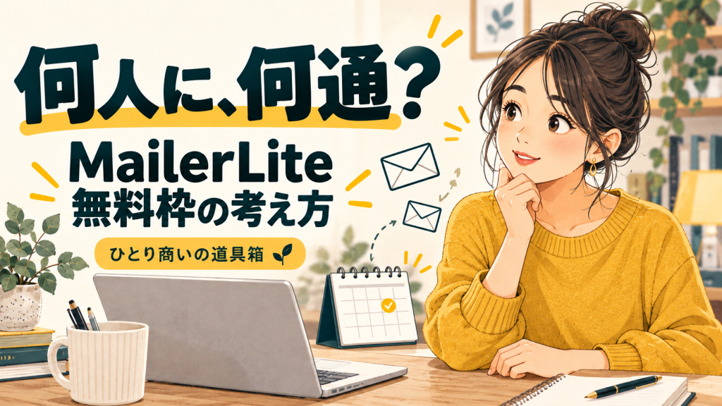 MailerLiteは無料でどこまで使える？登録者数と配信回数の考え方のイメージイラスト